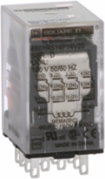 Miniature Relay 4PDT 120V AC Socket Mounting Green LED