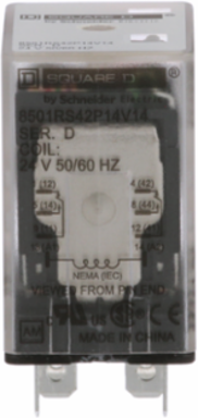 Miniature Relay DPDT 1 HP at 277 VAC 15A Resistive 24 VAC Coil