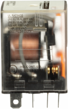 Miniature Relay, SPDT, 15A at 120V AC, 1HP at 277V AC, 24V AC