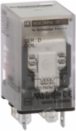 Miniature Relay, DPDT, 15A at 120V AC, 1HP at 277V AC, Nonreplaceable Coil