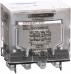 Miniature Relay, 1 HP at 277 VAC, 15A Res at 120 VAC, 4PDT