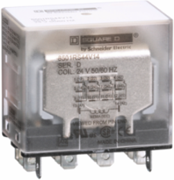 Miniature Plug-in Relay 1 HP 277 VAC, 15A Resistive, 24 VAC Coil, 4PDT