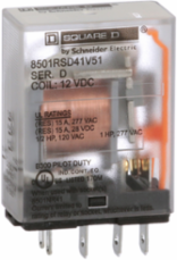 ectric 8501RSD41 Miniature Plug-In Relay, SPDT, 12V DC Coil, 1 HP at 277VAC