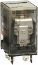 Miniature Plug-In Relay, DPDT, 1 HP at 277 VAC, 15A at 120 VAC, 12 VDC