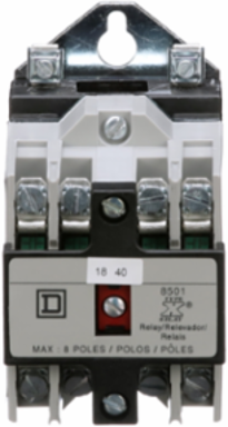 NEMA Control Relay, 10A 600 VAC, 2 NO Contacts, 230-250 VDC Coil