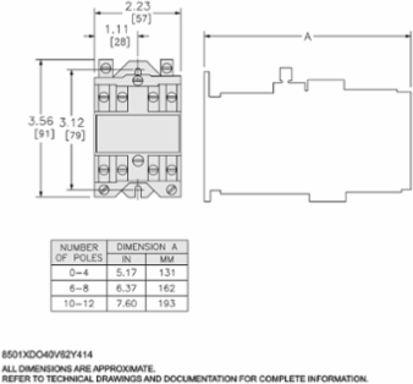 Harmony Relay, 10A at 600V AC, 115/125V DC, 4NO, 3.56 Inch Tall
