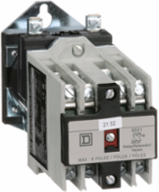 NEMA Control Relay Type X, 10A, 8 NO Contacts, 24VDC Coil, 3.56 Inch Tall