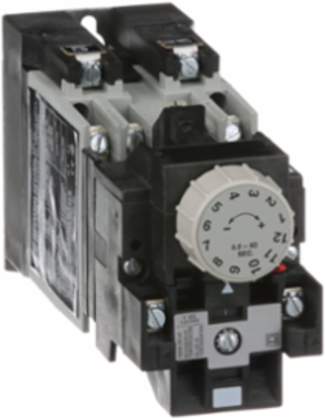 NEMA Control Relay, 10A at 600VAC, On-Delay Timing, 3.5 Inch H