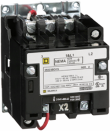 NEMA Contactor Type S Size 0 18A 2HP 120VAC Coil 2 Pole Open