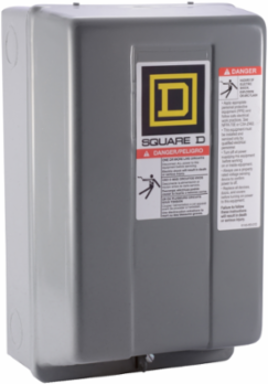 NEMA Contactor Type S, Size 1, 27A, 10HP at 575VAC, 3 Pole, NEMA 1