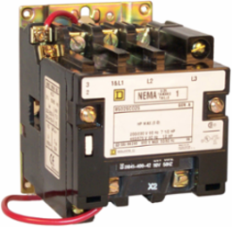 NEMA Size 1 Non-Reversing Contactor, 27A, 3HP at 230VAC