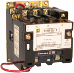 NEMA Size 1 Contactor, 27A, 10HP, 240VAC Coil, 3-Pole, Open