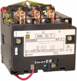 NEMA Contactor, Type S, nonreversing, Size 2, 45A, 7.5HP at 230VAC, 1 phase, up to 100kA, 2 pole, 120VAC coil, open [TAA]