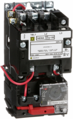 NEMA Motor Starter Size 00, 9A, 2HP at 460VAC, 3 Pole, Open