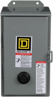 NEMA Type S Motor Starter Size 0, 18A, 5HP, 3 Phase, NEMA 12 Enclosure