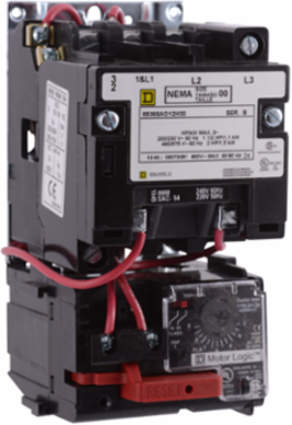 NEMA Motor Starter, Size 0, 18A, 5HP at 460VAC, 3 Phase, Open