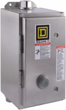 NEMA Motor Starter Type S, Size 0, 18A, 5HP, NEMA 4/4X Enclosure