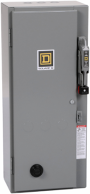 NEMA Combination Starter, Size 1, 10HP, 30A Fusible Disconnect, 600VAC