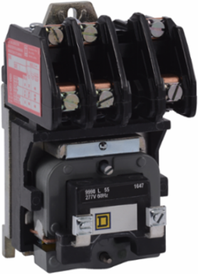 Contactor, Type L, multipole lighting, electrically held, 30A, 3 pole, 600 V, 24 VAC 60 Hz coil, open style [TAA]