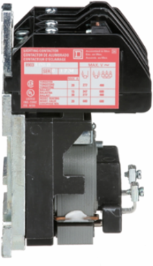 Contactor, Type L, multipole lighting, electrically held, 30A, 3 pole, 600 V, 24 VAC 60 Hz coil, open style [TAA]