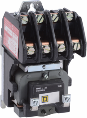 30A 4 Pole Lighting Contactor, 600V, 277VAC, Electrically Held