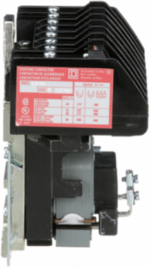 Contactor, Type L, multipole lighting, electrically held, 30A, 8 pole, 600 V, 110/120 VAC 50/60 Hz coil, open style [TAA]