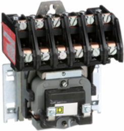 Contactor, Type L, multipole lighting, electrically held, 30A, 6 pole, 600 V, 347 VAC 60 Hz coil, open style [TAA]