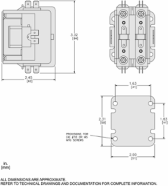 Definite Purpose Contactor 20A 2-Pole 110/120VAC Coil with Cover