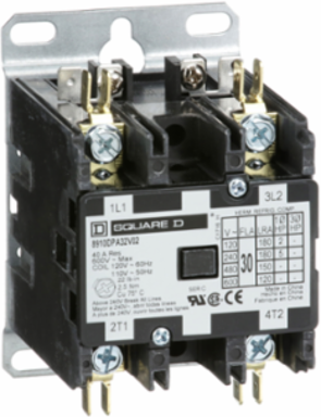 Definite Purpose Contactor 30A 2 Pole 5HP 230VAC 1 Phase