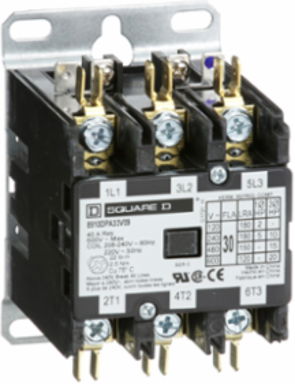 Definite Purpose Contactor 30A 3 Pole 20HP 600V AC