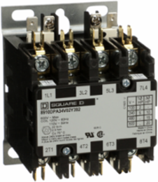 Definite Purpose Contactor 30A 4 Pole 20HP 575VAC 110/120VAC Coil