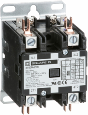 Definite Purpose Contactor 40A 2 Pole 7.5HP 208/240VAC 1 Phase
