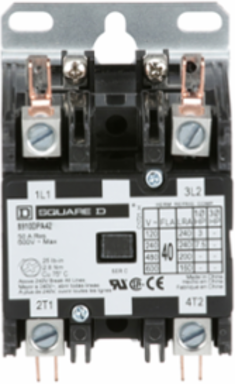Definite Purpose Contactor 40A 2 Pole 7.5HP 24VAC 50/60Hz