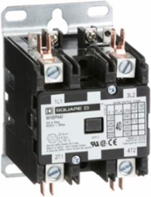 Definite Purpose Contactor 40A 2 Pole 7.5HP 24VAC 50/60Hz