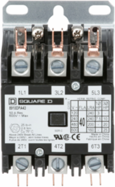 Definite Purpose Contactor 40A 3 Pole 25HP 575VAC 3 Phase