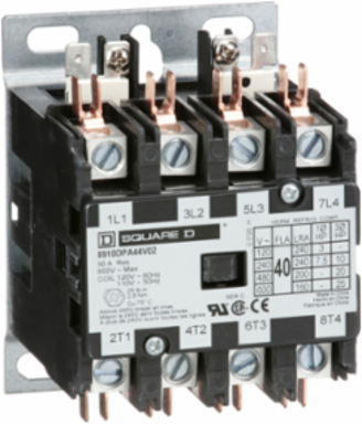 Definite Purpose Contactor 40A 4 Pole 25HP at 575VAC 3 Phase