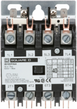 Definite Purpose Contactor 40A 4 Pole 25HP 575VAC 3 Phase