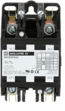 Definite Purpose Contactor 50A 2 Pole 10HP at 230VAC