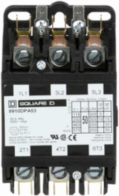 Definite Purpose Contactor, 50A, 30HP at 575VAC, 3-Phase