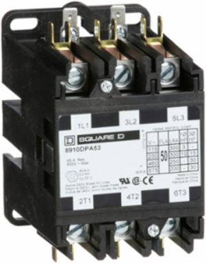 Definite Purpose Contactor, 50A, 30HP at 575VAC, 3-Phase