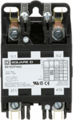 Definite Purpose Contactor 60A 2 Pole 10HP 230VAC 1 Phase