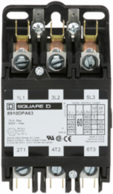 Definite Purpose Contactor 60A 3 Pole 30HP 575VAC 3 Phase