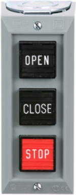 Harmony 9001B Control Station with 3 Push Buttons, 5A, 600V AC, NEMA 1