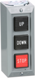 Harmony 9001B Control Station, 3 Push Buttons, 5A, 600V AC, NEMA 1