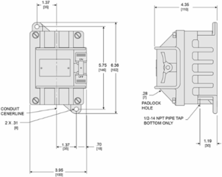 Harmony Control Station, 2 Push Buttons, 5A, 600V AC, NEMA 7/9