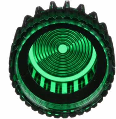 Harmony Lens Cap, Green Domed for 30 mm Illuminated Push Button