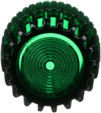Harmony Lens Cap, Green Domed for 30 mm Illuminated Push Button