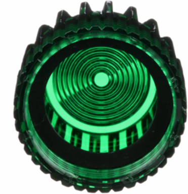 Harmony Lens Cap, Green Domed for 30 mm Illuminated Push Button