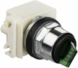 Illuminated Selector Switch Head 30 mm, Metal, Green, 2 Positions, 110-120V