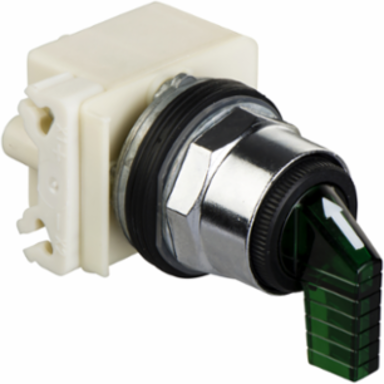 Harmony 9001K 30 mm Illuminated Selector Switch, Green, 110-120V, 2 Positions